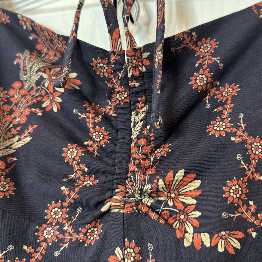 Patagonia Organic Cotton Convertible Dress Navy Blur Floral Large - Picture 5 of 12